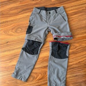 Convertible Gray and Black Cargo Pants